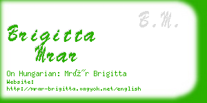 brigitta mrar business card